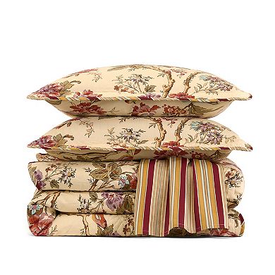 Waverly Charleston Chirp Cotton Quilt, Sham & Bedskirt Set