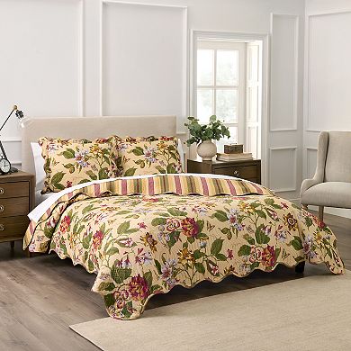 Waverly Laurel Spring 3-pc. Cotton Quilt Set with Shams