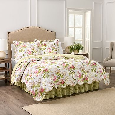 Waverly Emma's Garden 4-pc. Cotton Quilt Set with Bed Skirt