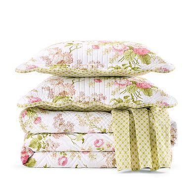 Waverly Emma's Garden 4-pc. Cotton Quilt Set with Bed Skirt