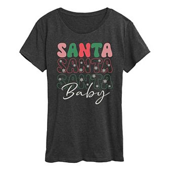 Women's Santa Baby Christmas Graphic Tee