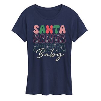 Women's Santa Baby Christmas Graphic Tee