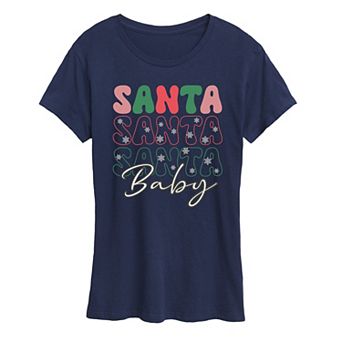 Women's Santa Baby Christmas Graphic Tee