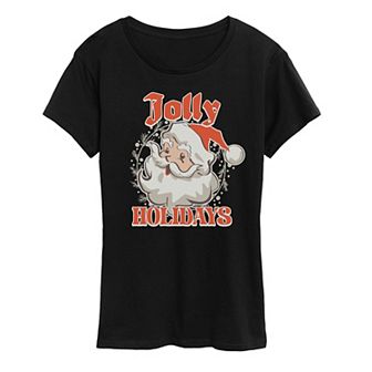 Women's Jolly Holidays Christmas Graphic Tee