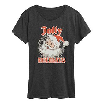 Women's Jolly Holidays Christmas Graphic Tee