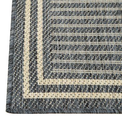 Sonoma Goods For Life® Border Stripe Indoor / Outdoor Throw or Area Rug