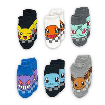 Boys 4-10 Pokemon 6 pk No-Show Socks