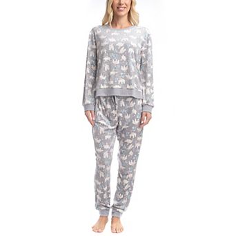 Women's MUK LUKS Mountain Vibes Silky Velour Pajama Top & Pajama Bottoms Set
