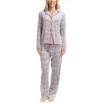 Women's MUK LUKS Lovely Gems Silky Velour Pajama Top & Pajama Bottoms Set