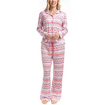 Women's MUK LUKS Lovely Gems Silky Velour Pajama Top & Pajama Bottoms Set