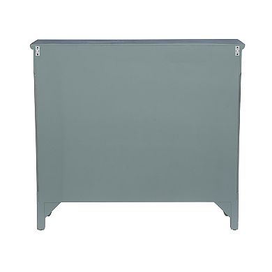 Linon Clancy Console Table with Decorative Doors and Drawers