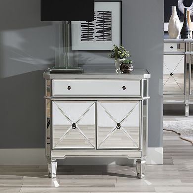 Linon Milan Mirrored Finish Console Table