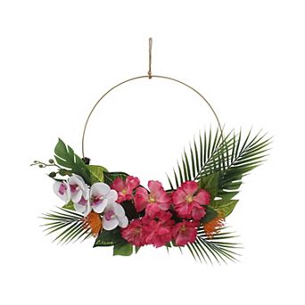 Celebrate Together™ Summer Asymmetrical Tropical Botanical Artificial Wreath