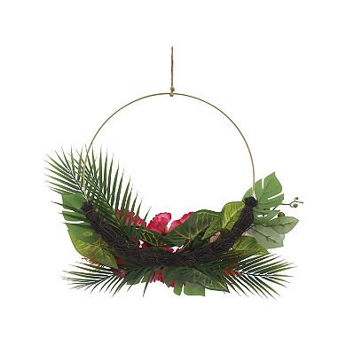 Celebrate Together™ Summer Asymmetrical Tropical Botanical Artificial Wreath
