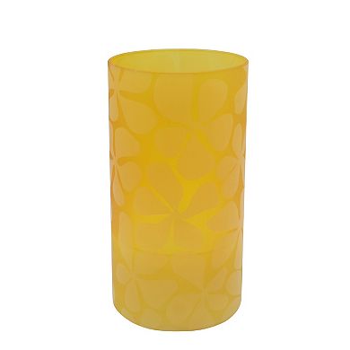 Celebrate Together Summer Floral Glass LED Flameless Candle