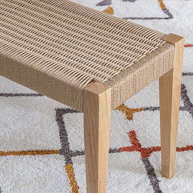 Linon Cadence 6-pc. Dining Set with Handwoven Rope Seats