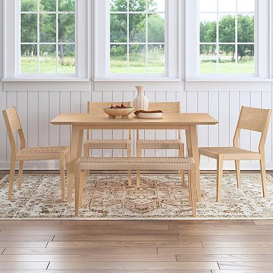 Linon Cadence 6-pc. Dining Set with Handwoven Rope Seats