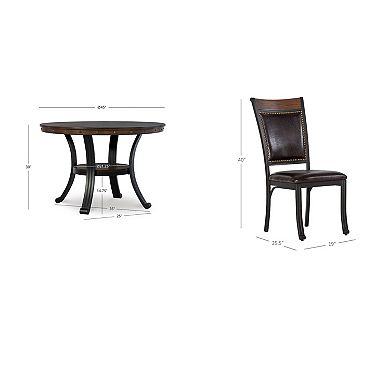 Linon Franklin Dining Table & Upholstered Chairs 5-pc. Set