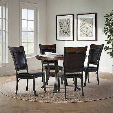 Linon Franklin Dining Table & Upholstered Chairs 5-pc. Set
