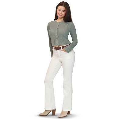 Juniors' madden girl Long Sleeve Button Front Sweater