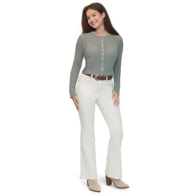 Juniors' madden girl Western Belted Bootcut Jeans