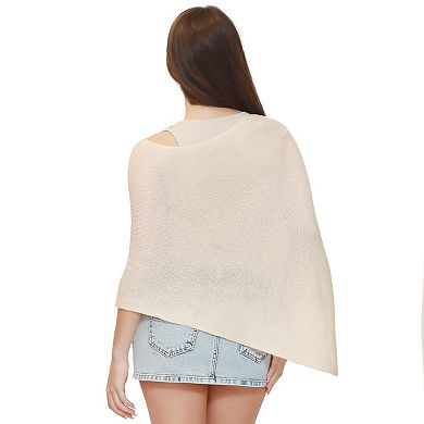 Juniors' madden girl Boat Neck Asymmetrical Poncho