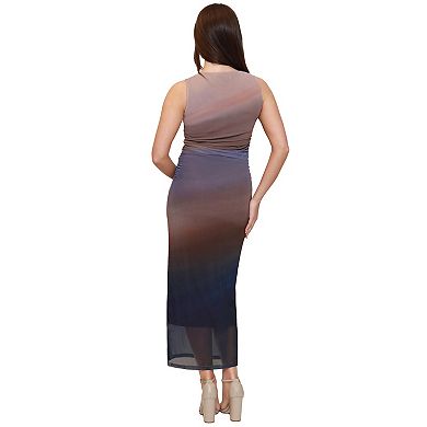 Juniors' madden girl Ruched Midaxi Sleeveless Dress