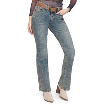 Juniors' madden girl Western Belted Bootcut Jeans