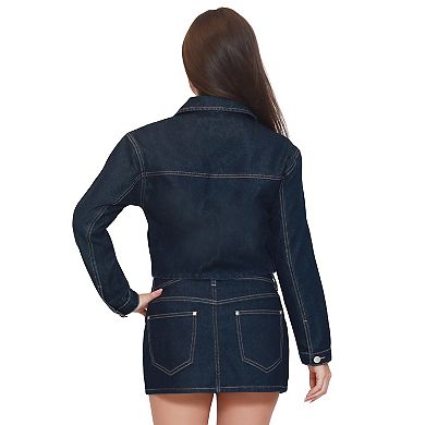 Juniors' madden girl Oversized Cropped Denim Jacket