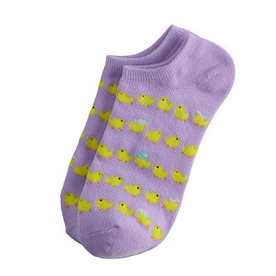 Women's Easter Chicks In A Row No-Show Socks