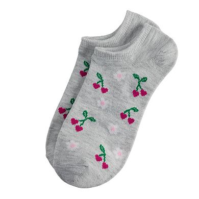 Women's Daisy & Cherry No-Show Socks