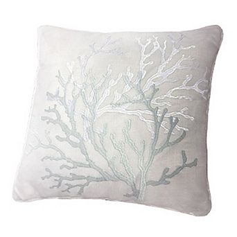 Harper Loft Coral Embroidered Throw Pillow