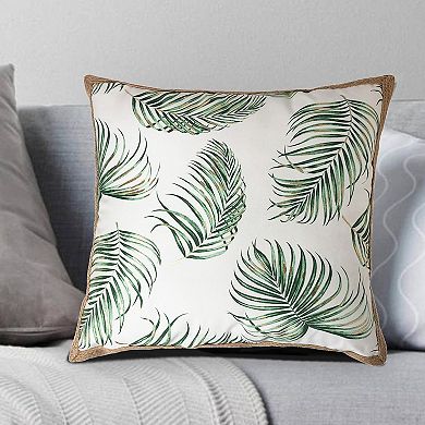 Harper Loft Palm Leaf Throw Pillow