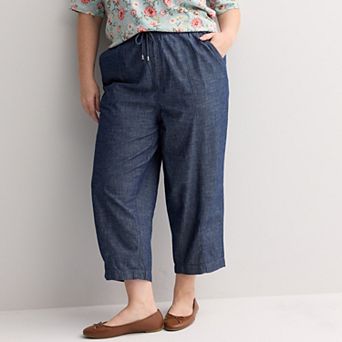 Plus Size Croft & Barrow® Utility Twill Pull On Capris