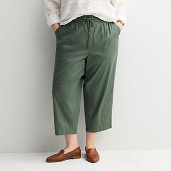 Plus Size Croft & Barrow® Utility Twill Pull On Capris