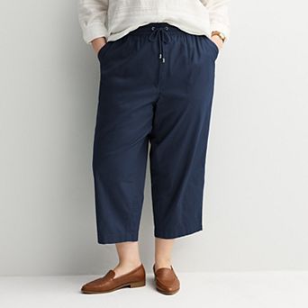 Plus Size Croft & Barrow® Utility Twill Pull On Capris