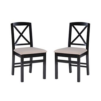Linon Triena X Back Dining Chairs Set of 2