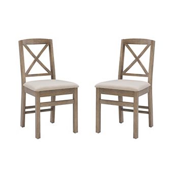 Linon Triena X Back Dining Chairs Set of 2