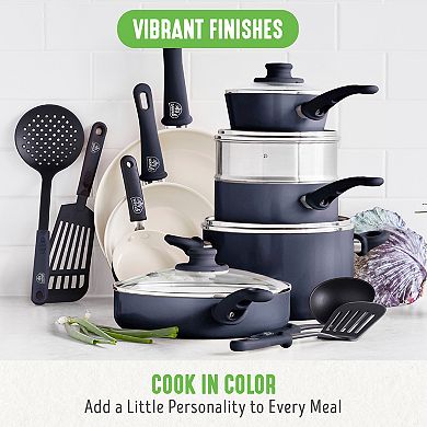 GreenLife Soft Grip 16-pc. Aluminum Healthy Ceramic Nonstick Cookware Set