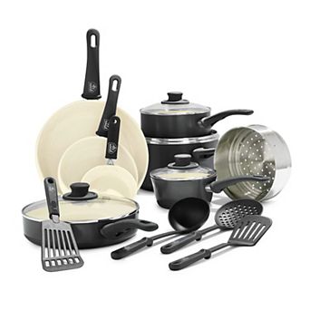 GreenLife Soft Grip 16 pc Aluminum Healthy Ceramic Nonstick Cookware Set