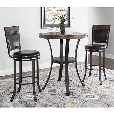 Linon Franklin 3-pc. Pub Set with Stools and Round Table