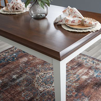 Linon Harrison Dining Table & Crossback Chairs 5-pc. Set