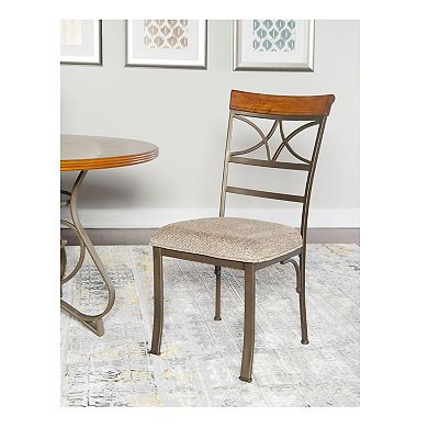 Linon Hamilton Round Dining Table & Upholstered Chairs 5-pc. Set