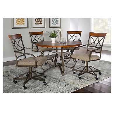 Linon Hamilton Swivel Dining Table & Stools 5-pc. Set