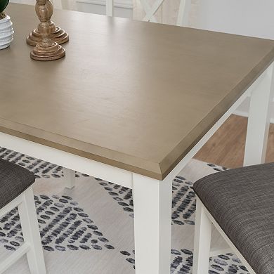 Linon Jane Dining Table & Upholstered Chairs 5-pc. Set