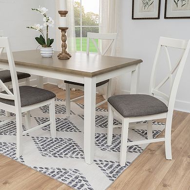 Linon Jane Dining Table & Upholstered Chairs 5-pc. Set