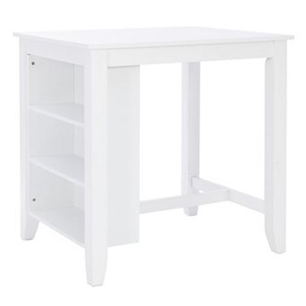 Linon Mayfair Counter Height Table with Storage Shelves