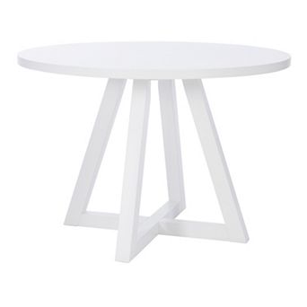 Linon Mayfair Round Dining Table with Unique X Base Design