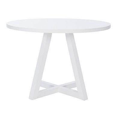 Linon Mayfair Round Dining Table with Unique X Base Design