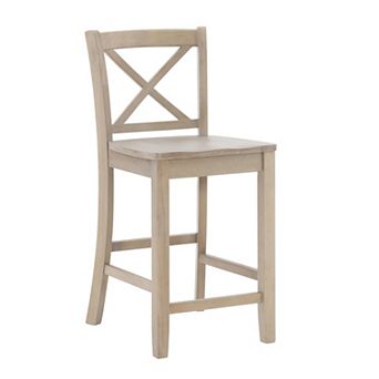 Linon Torino X Back Counter Stool
